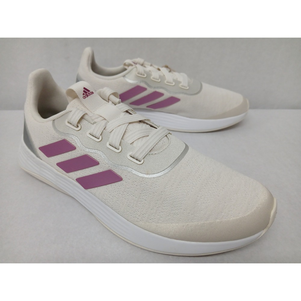 Adidas QT Racer‎ Sport Running Shoes FY5679 Beige Purple Silver Womens Size 9